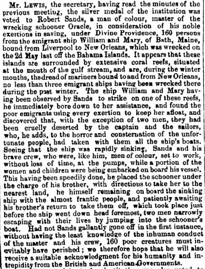 London's Morning Chronicle 1853